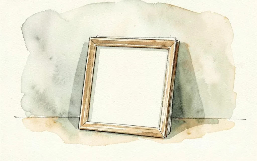 Watercolour illustration of framed accreditation certificates